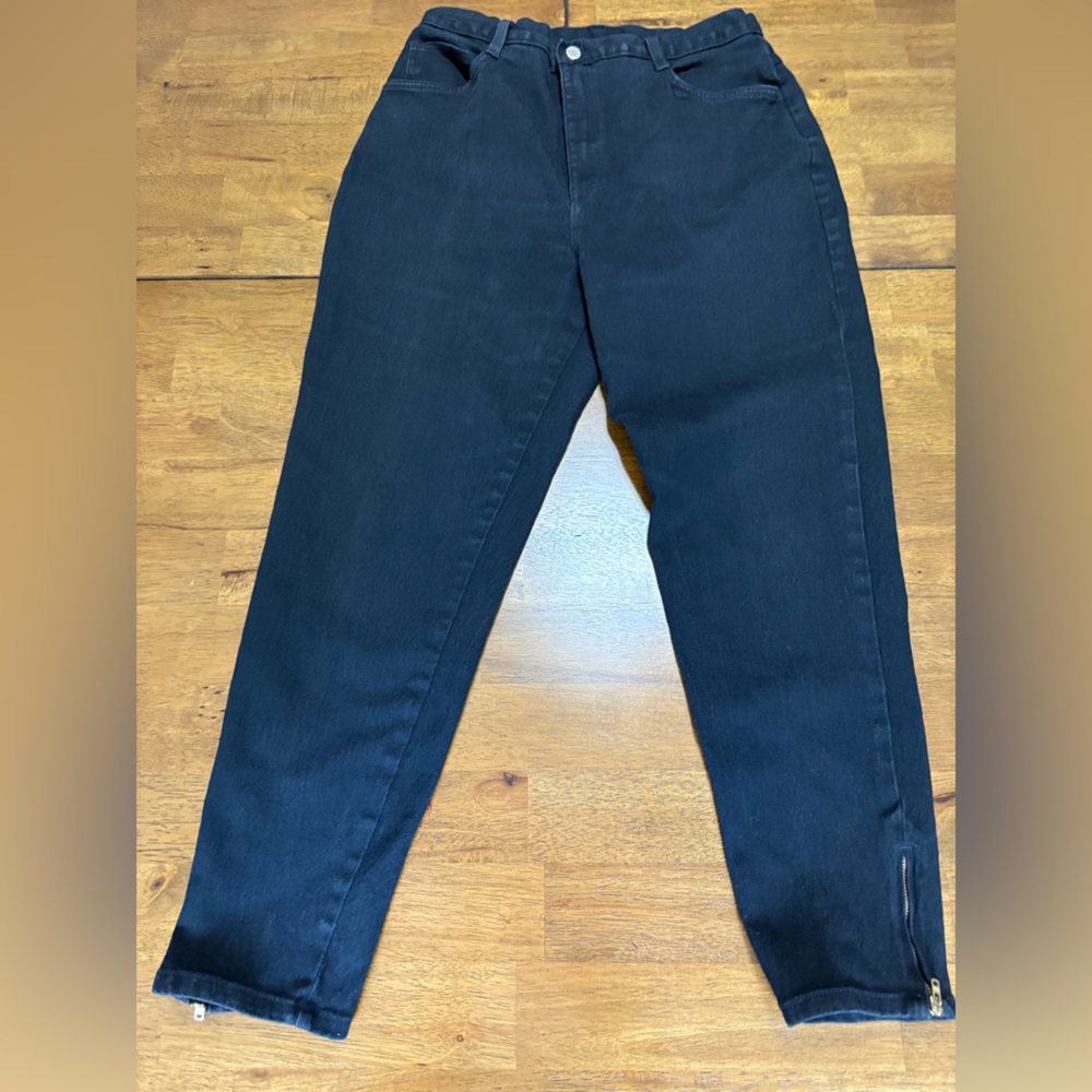 Vintage Kayo of California High Waist Jeans with Zipper Ankles Black